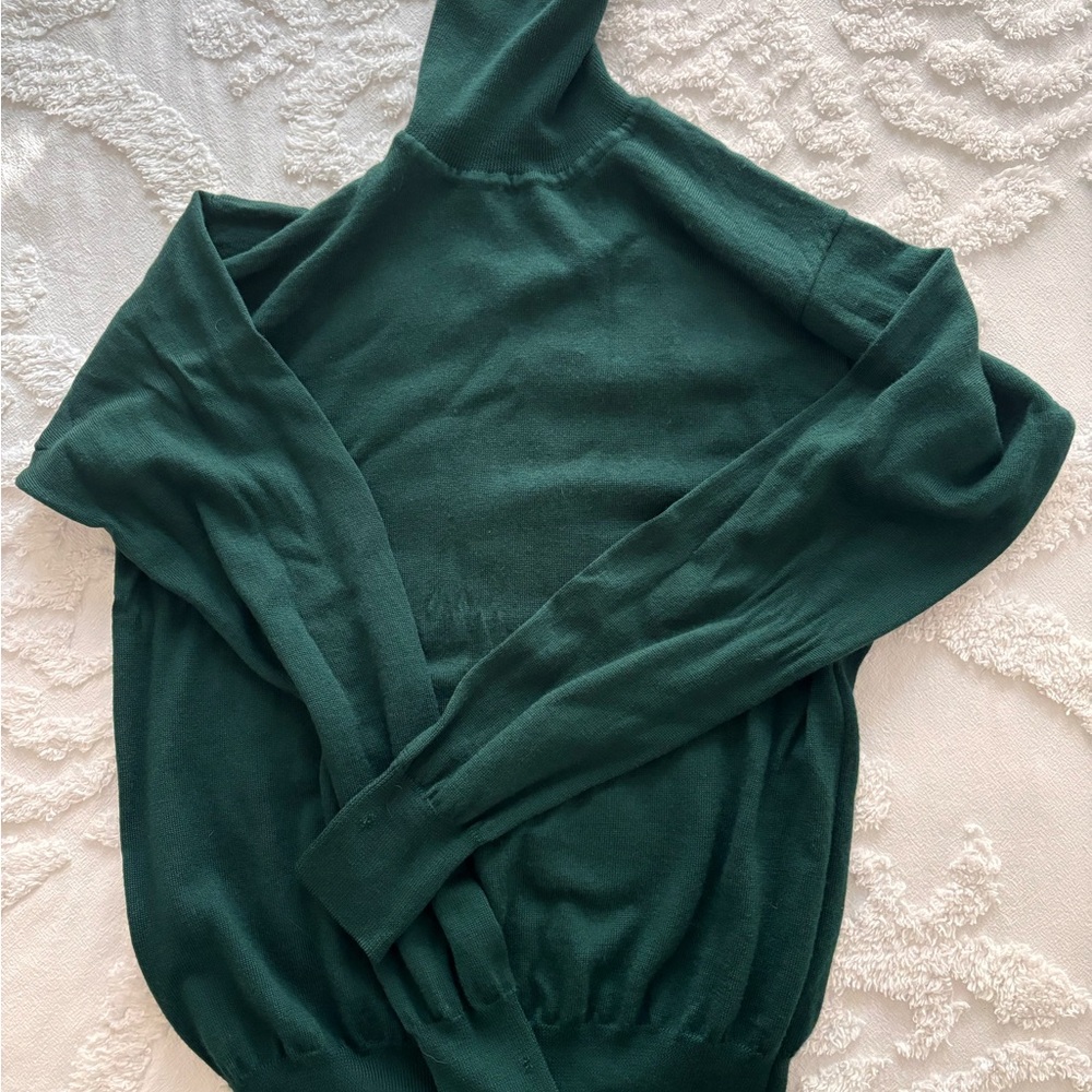 100% Merino Wool Green Women's Sweater Size L